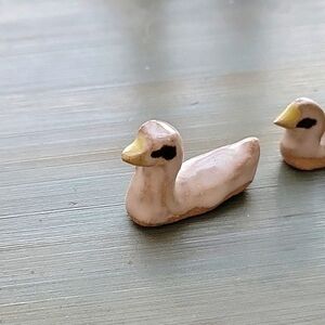 Glazed Three Pottery Ducks
